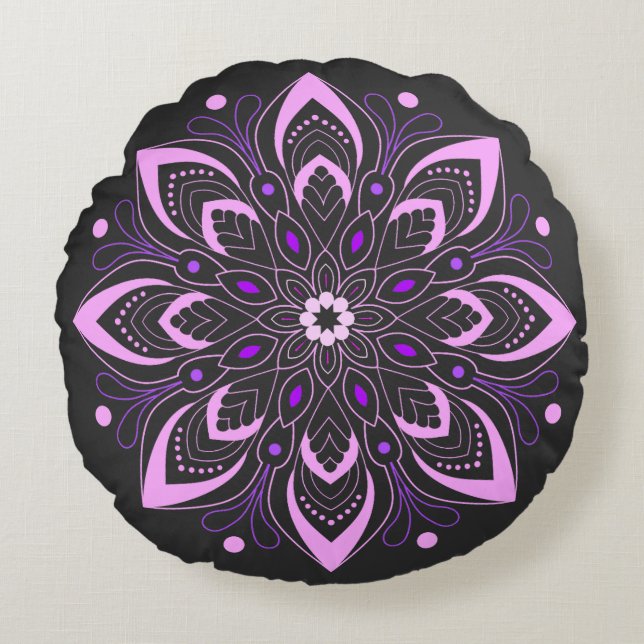 Mind Fresh Mandala Design Rond Kussen (Voorkant)
