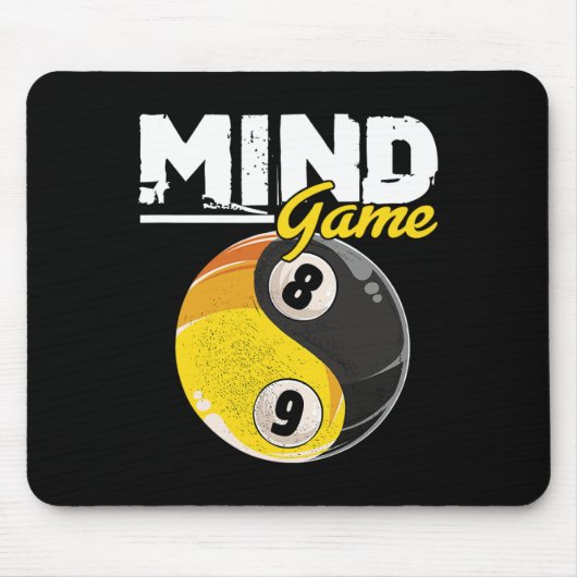 Mind Game Billiards Snooker Cue Stick Pool Billiar Muismat (Voorkant)