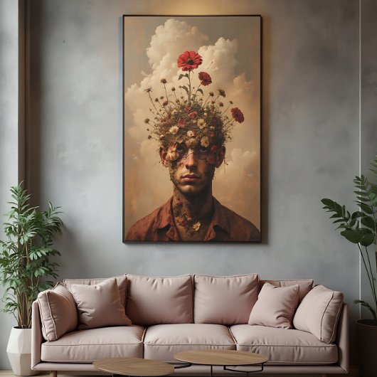 Mind Garden Surreal Portret Poster