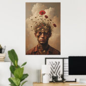 Mind Garden Surreal Portret Poster (Thuiskantoor)