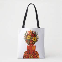 Mind Grow Soul Bloemlezing Afro Vrouw SVG PNG | Tote Bag