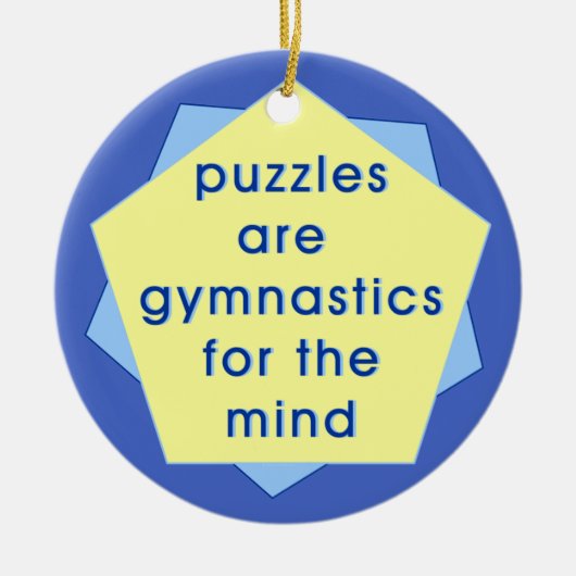 Mind Gymnastiek Keramisch Ornament (Voorkant)