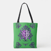 Mind Harmony – Ornamental Brain-Heart Fusion Tote Bag (Achterkant)
