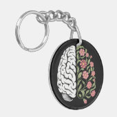 Mind in Bloom: de balans tussen logica en Natuur Sleutelhanger (Voorkant Links)