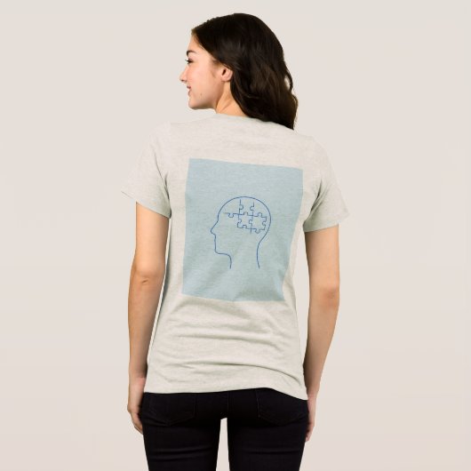 Mind in Pieces: A Puzzle Within Tri-Blend Shirt (Achterkant volledig)