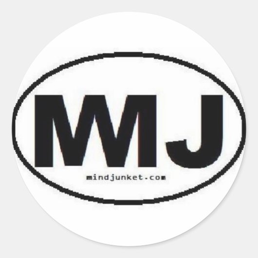 Mind Junket Logo Ronde Sticker (Voorkant)