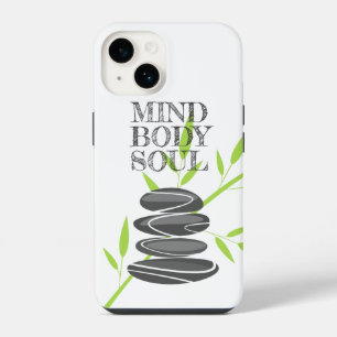 Mind lichaam ziel Zen kiezelstenen stapel cool iPhone 14 Hoesje