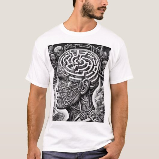 Mind Maze: onthulling van totalitaire controle T-shirt (Voorkant)