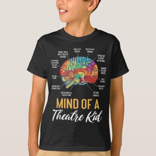 Mind of an Theater Actrice Broadway Musical Theatr T-shirt (Voorkant)