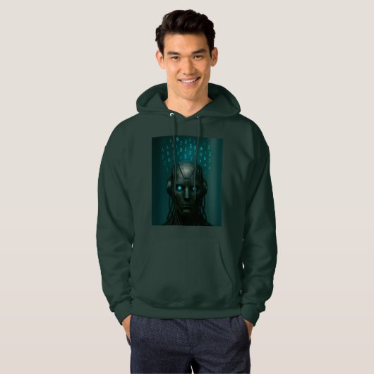 - "Mind of the Machine: Intelligence Unleashed" Hoodie (Voorkant volledig)