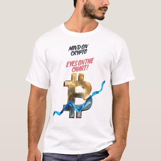 Mind op Crypto Bitcoin Grafiek T-shirt (Voorkant)