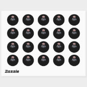 Mind over 3D Brain en Mountain Sculpture Posters Ronde Sticker (Vel)
