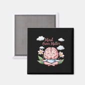Mind over Cartoon Brain Sticker Magneet (Voorkant / Achterkant)