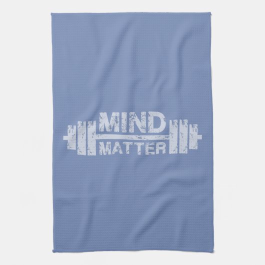 Mind over materie - Motivatie Gym-uitstraling Theedoek (Verticaal)