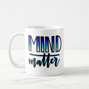 Mind over materie - zwarte en blauwe Mok
