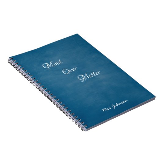 Mind over Matter Blue Notitieboek (Rechterzijde)