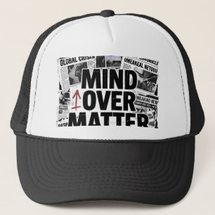 Mind Over Matter Brutalist Kranten Graphic Hoodie Trucker Pet