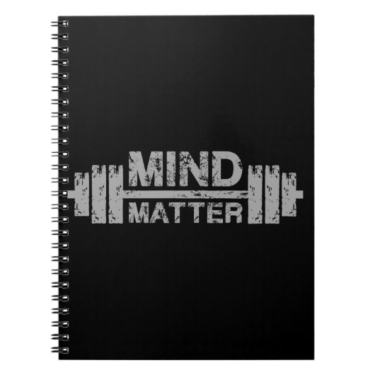 Mind Over Matter - Gym Workout Motivatie Notitieboek (Voorkant)