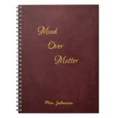 Mind over Matter Red Notitieboek (Voorkant)