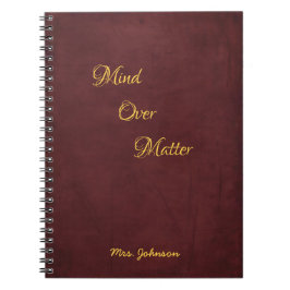 Mind over Matter Red Notitieboek