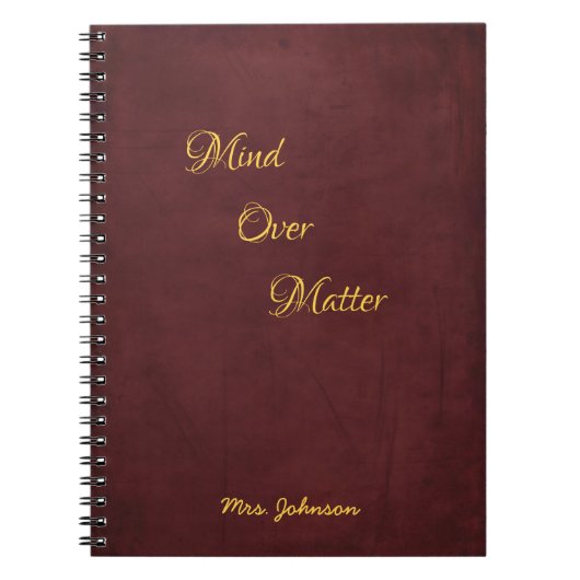 Mind over Matter Red Notitieboek (Voorkant)