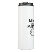 Mind Over Matter – T-shirt à Texte Noir et Design Thermosbeker (Achterkant)