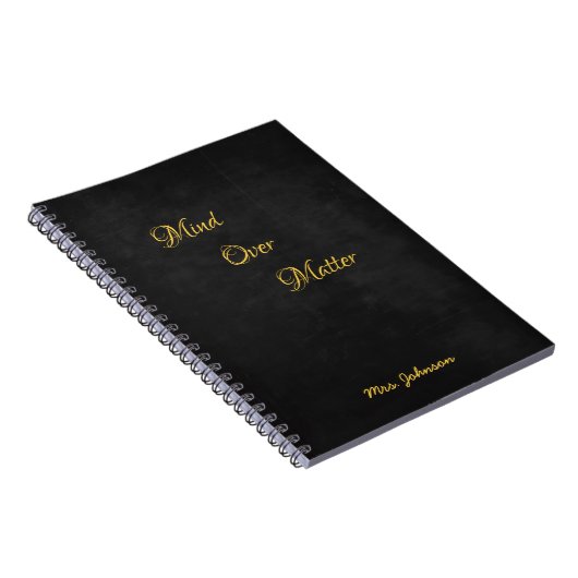 Mind Over Matter Zwart en goud Notitieboek (Rechterzijde)
