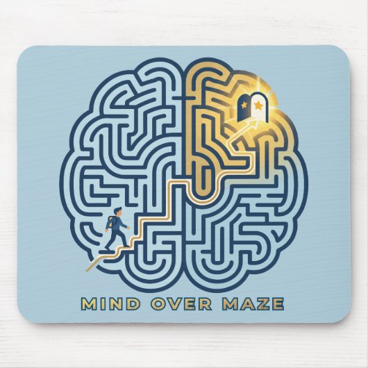 Mind Over Maze – Inspirerende Hersenendoolhof Muismat (Voorkant)