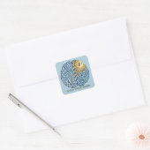 Mind Over Maze – Inspirerende Hersenendoolhof Vierkante Sticker (Envelop)