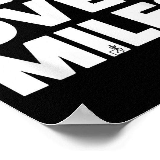 Mind Over Miles - Motivatie, grappig hardlopen Poster (Hoek)