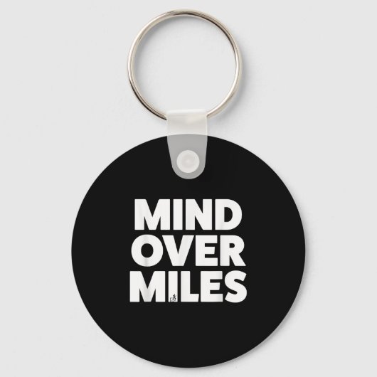 Mind Over Miles - Motivatie, grappig hardlopen Sleutelhanger (Voorkant)