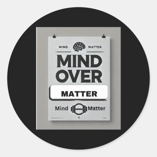 Mind Over Motivatie Mantra's Sticker (Voorkant)