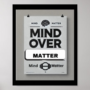 Mind Over Motivatie Mantra's Sticker Poster