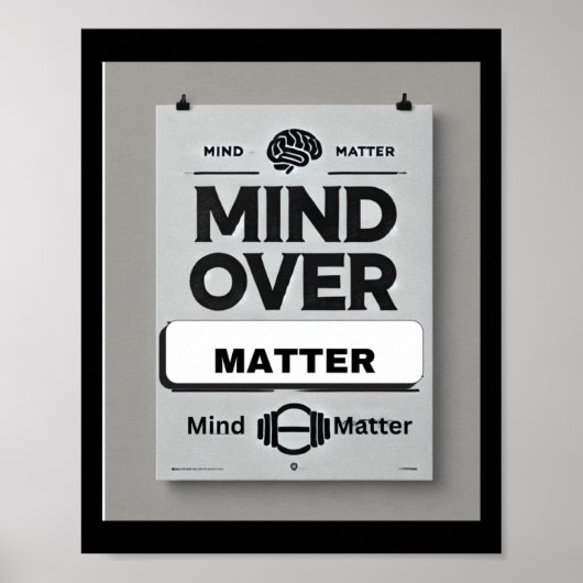 Mind Over Motivatie Mantra's Sticker Poster (Voorkant)