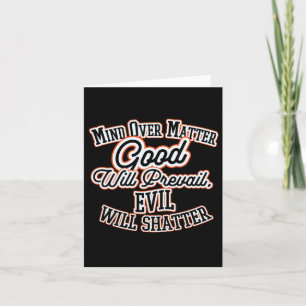 Mind over Motivatie zin Art Sticker Kaart