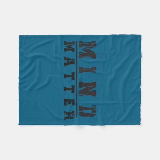 Mind Over Motivational Stoic Philosophy Insrationa Fleece Deken (Voorkant (Horizontaal))