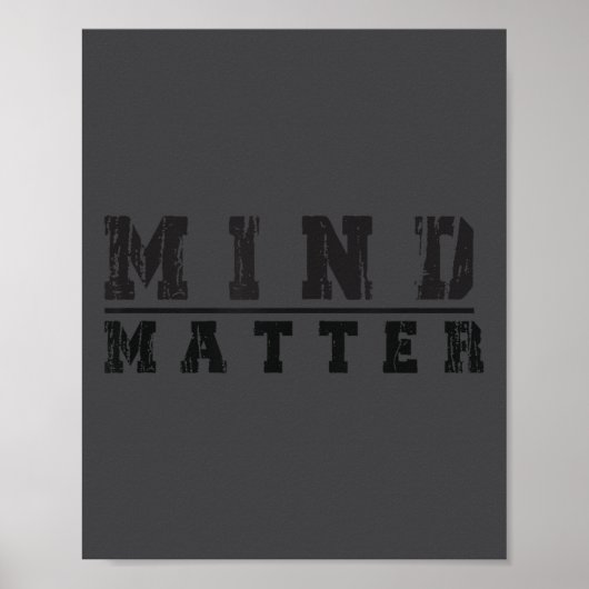 Mind Over Motivational Stoic Philosophy Insrationa Poster (Voorkant)