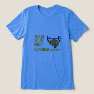 Mind Over Spieren – Focus en Kracht Motivatie Tri-Blend Shirt