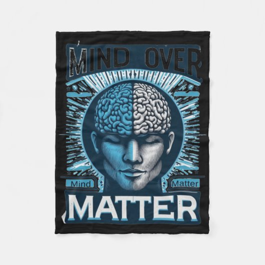Mind over Sticker 19 Fleece Deken (Voorkant)