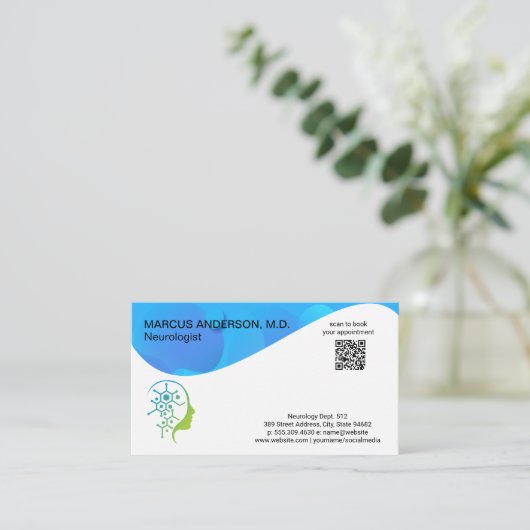 Mind Psychology Logo | Gezondheidswetenschap Visitekaartje (Staand voorkant)