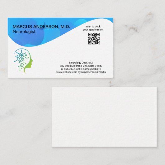 Mind Psychology Logo | Gezondheidswetenschap Visitekaartje (Voorkant / Achterkant)