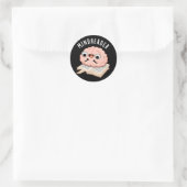 Mind Reader Funny Brain Pun Dark BG Ronde Sticker (Tas)