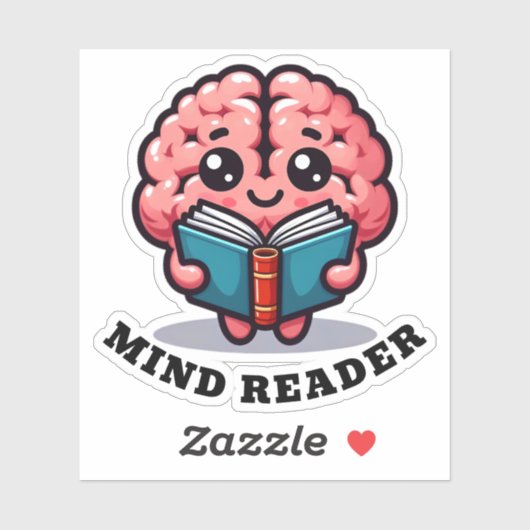 Mind Reader Grappige Pun Sticker (Vel)