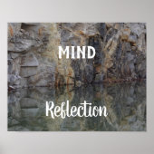 Mind Reflection Rock Wall Inspirerend Poster (Voorkant)