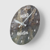 Mind Reflection Rock Wall Inspirerend Ronde Klok (Hoek)