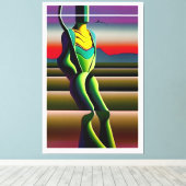 Mind Rickets - Ken Gage Surrealistische Kunst Canvas Afdruk (Insitu (Houten vloer))