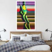 Mind Rickets - Ken Gage Surrealistische Kunst Canvas Afdruk (Insitu (Slaapkamer))