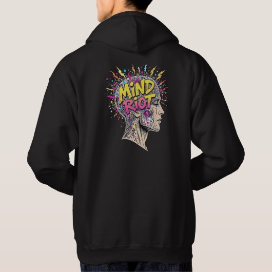 Mind Riot Hoodie - Abstracte Chaos, Creatieve Ener (Achterkant)