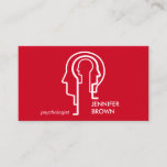 Mind Science Human Head Red Psychology Visitekaartje<br><div class="desc">Mind Science Human Head Red Psychology</div>