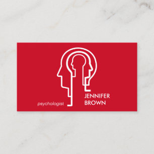 Mind Science Human Head Red Psychology Visitekaartje